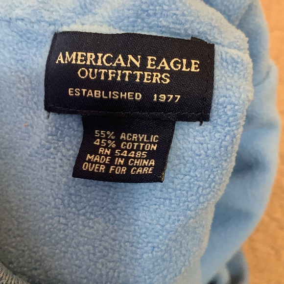 American Eagle Baby Blue Double Puffballs Beanie/Stocking Cap/Toboggan - Picture 3 of 5